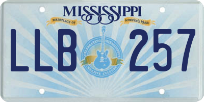 MS license plate LLB257