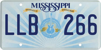 MS license plate LLB266