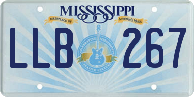 MS license plate LLB267