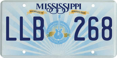 MS license plate LLB268