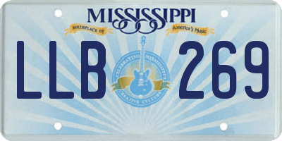 MS license plate LLB269