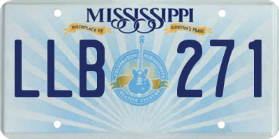 MS license plate LLB271