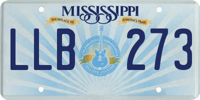 MS license plate LLB273
