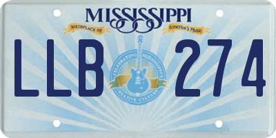 MS license plate LLB274