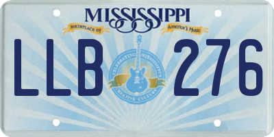 MS license plate LLB276
