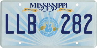 MS license plate LLB282