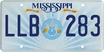 MS license plate LLB283