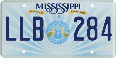 MS license plate LLB284
