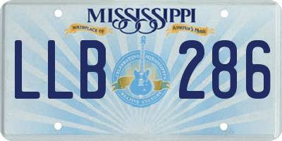 MS license plate LLB286