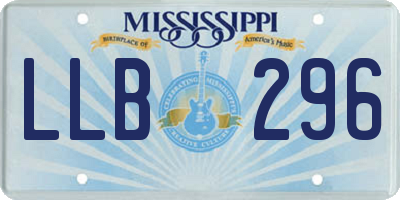 MS license plate LLB296