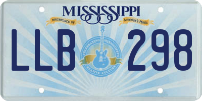 MS license plate LLB298