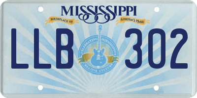 MS license plate LLB302