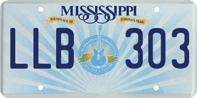 MS license plate LLB303