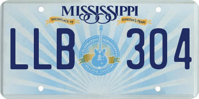 MS license plate LLB304