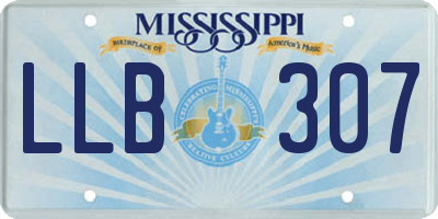 MS license plate LLB307