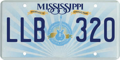 MS license plate LLB320