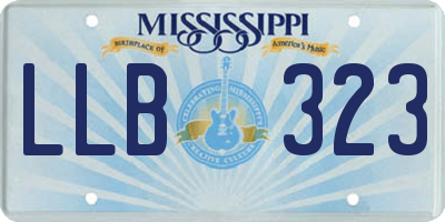 MS license plate LLB323