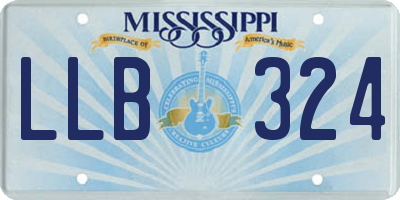 MS license plate LLB324