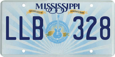 MS license plate LLB328