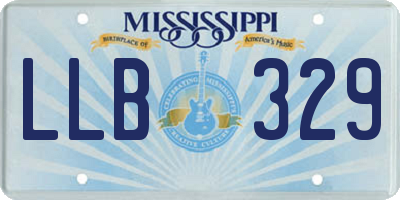 MS license plate LLB329