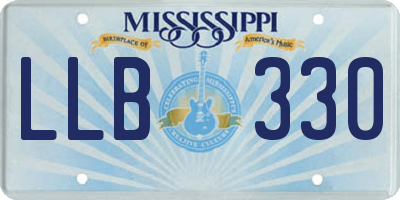 MS license plate LLB330