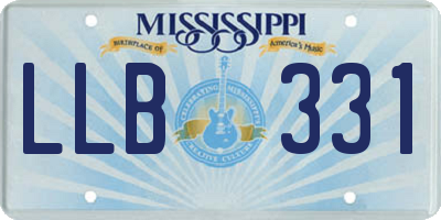 MS license plate LLB331