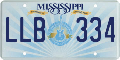 MS license plate LLB334