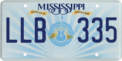 MS license plate LLB335