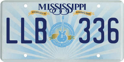 MS license plate LLB336