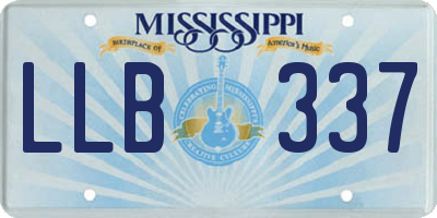 MS license plate LLB337