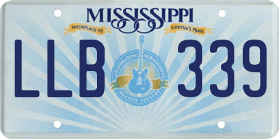 MS license plate LLB339