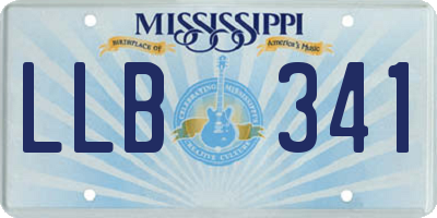 MS license plate LLB341