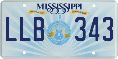 MS license plate LLB343