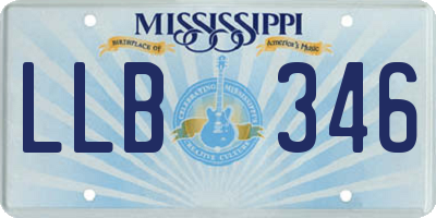MS license plate LLB346