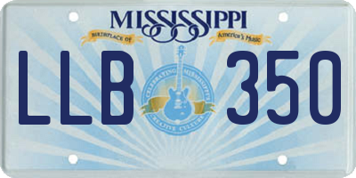 MS license plate LLB350