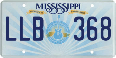 MS license plate LLB368