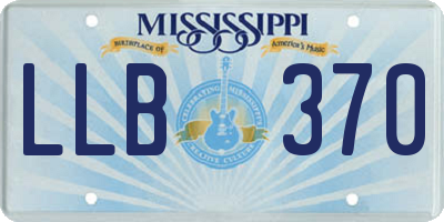 MS license plate LLB370