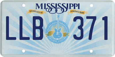 MS license plate LLB371