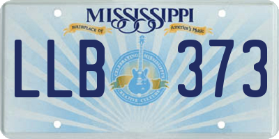 MS license plate LLB373