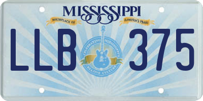 MS license plate LLB375