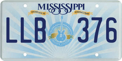 MS license plate LLB376