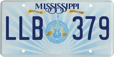 MS license plate LLB379