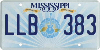 MS license plate LLB383