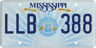 MS license plate LLB388