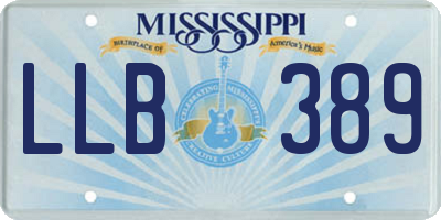 MS license plate LLB389