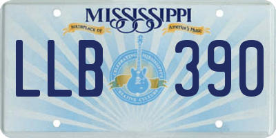 MS license plate LLB390