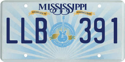 MS license plate LLB391