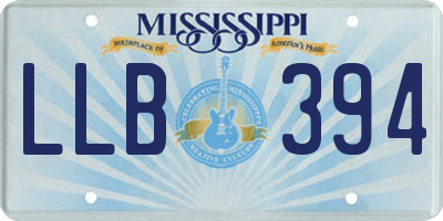MS license plate LLB394