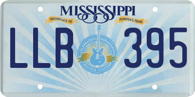 MS license plate LLB395