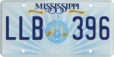 MS license plate LLB396
